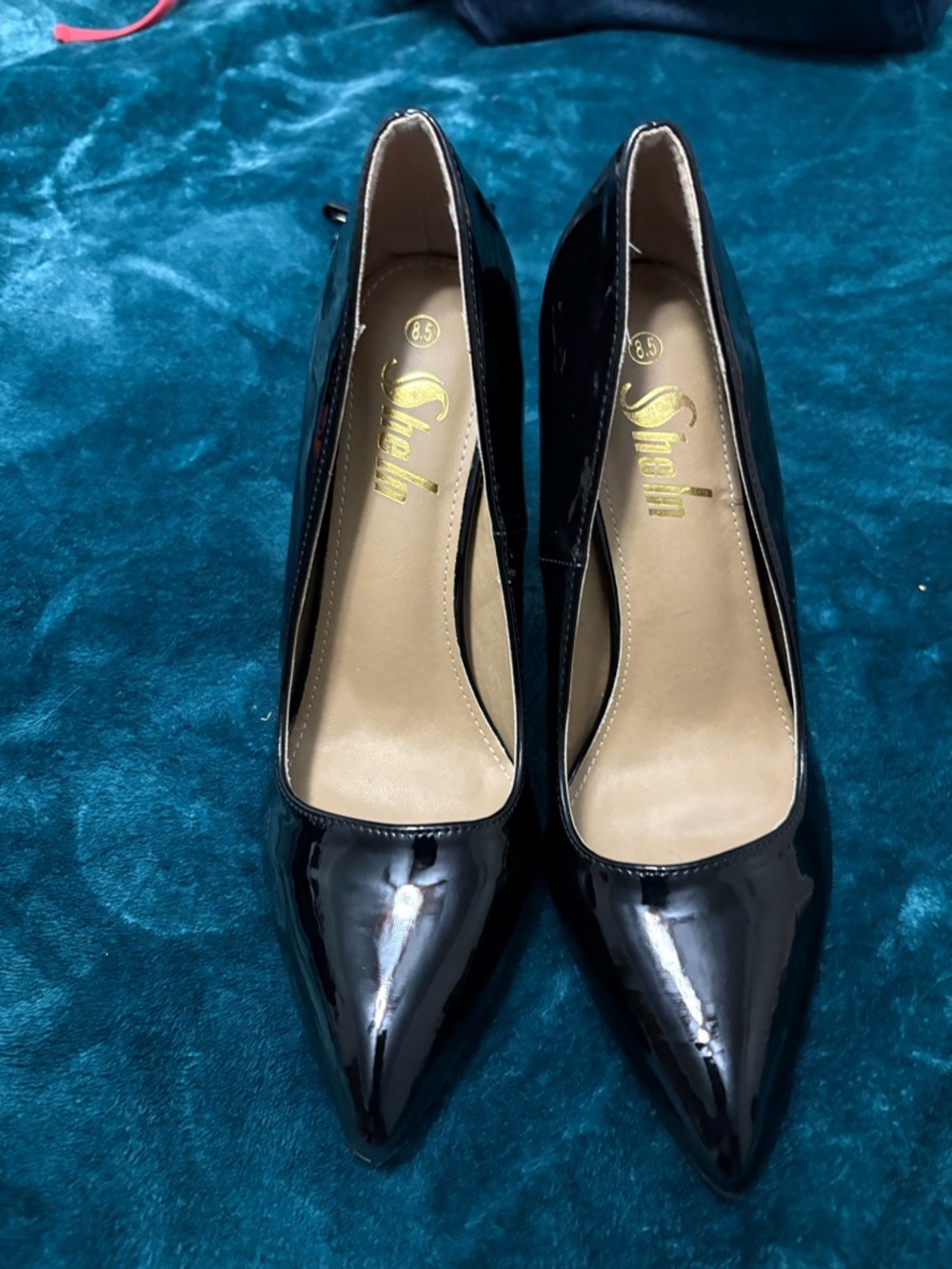 Swell Classic Black Patent Pointed-Toe Pumps